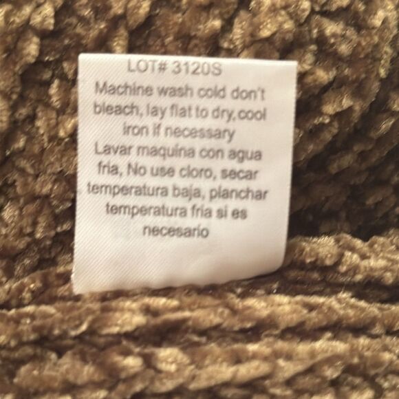 Olive green chenille V-neck sweater - size medium - Picture 7 of 7